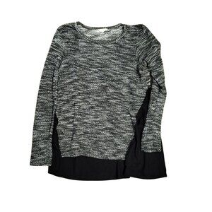 Lucky Brand shiffon like material with a knit combo blouse, Y2k 2000s look